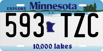 MN license plate 593TZC