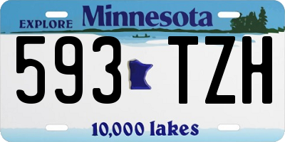 MN license plate 593TZH