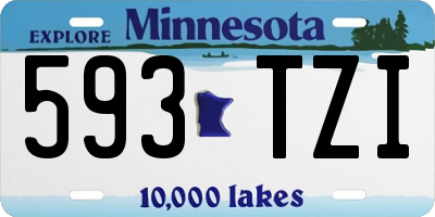 MN license plate 593TZI