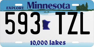 MN license plate 593TZL