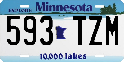 MN license plate 593TZM