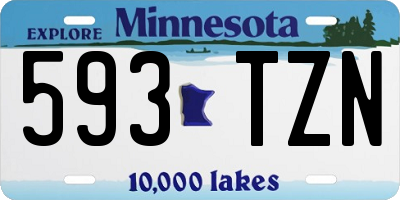 MN license plate 593TZN