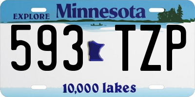 MN license plate 593TZP