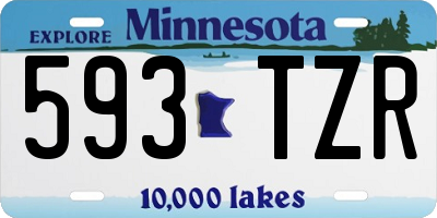 MN license plate 593TZR