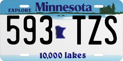 MN license plate 593TZS