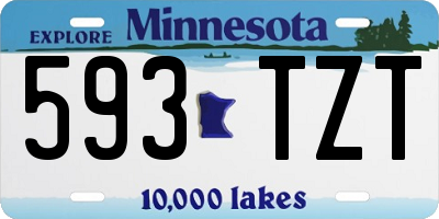 MN license plate 593TZT