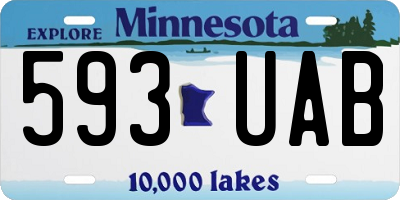 MN license plate 593UAB