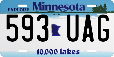 MN license plate 593UAG
