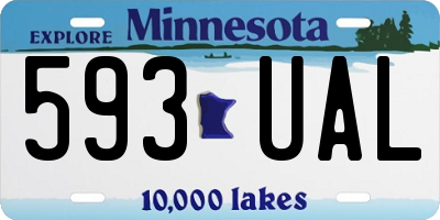 MN license plate 593UAL