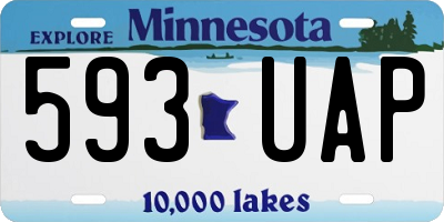 MN license plate 593UAP