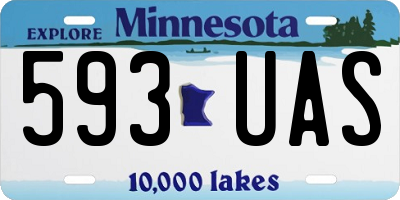 MN license plate 593UAS