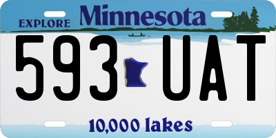 MN license plate 593UAT