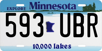 MN license plate 593UBR