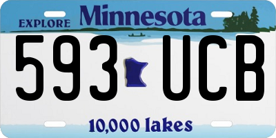 MN license plate 593UCB