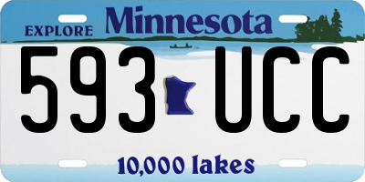 MN license plate 593UCC