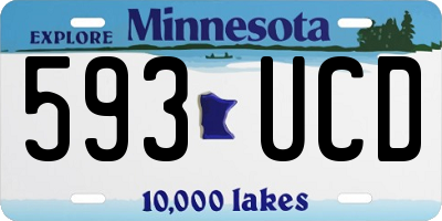MN license plate 593UCD