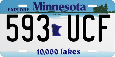 MN license plate 593UCF