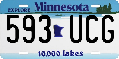 MN license plate 593UCG