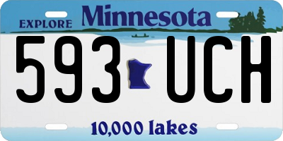 MN license plate 593UCH