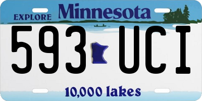 MN license plate 593UCI