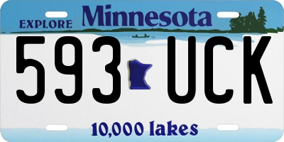 MN license plate 593UCK