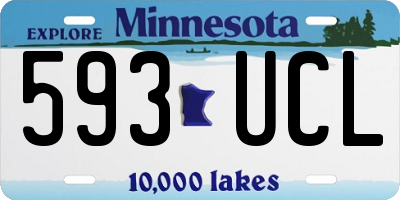 MN license plate 593UCL