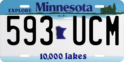 MN license plate 593UCM