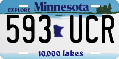 MN license plate 593UCR