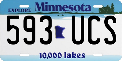 MN license plate 593UCS