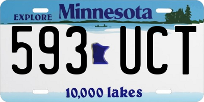 MN license plate 593UCT