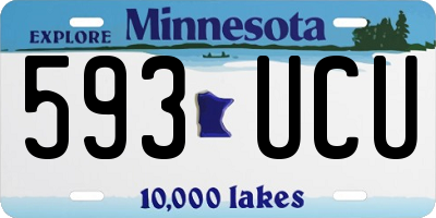 MN license plate 593UCU