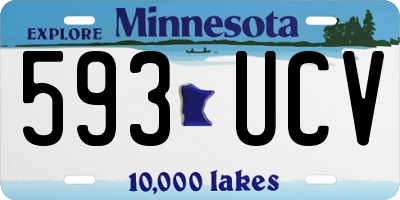 MN license plate 593UCV