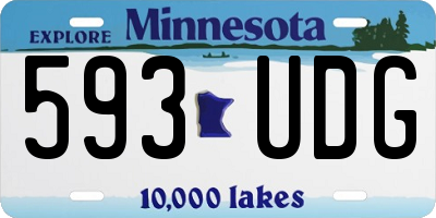 MN license plate 593UDG