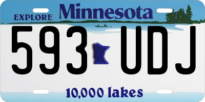 MN license plate 593UDJ