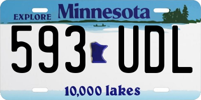 MN license plate 593UDL