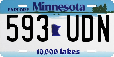 MN license plate 593UDN