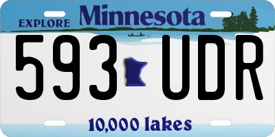 MN license plate 593UDR