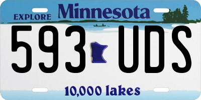 MN license plate 593UDS