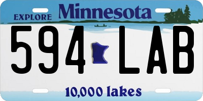 MN license plate 594LAB