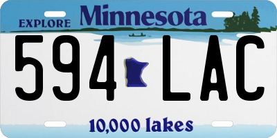 MN license plate 594LAC