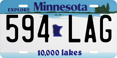 MN license plate 594LAG