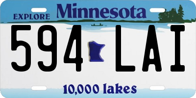 MN license plate 594LAI