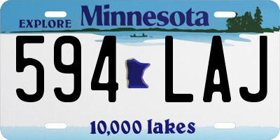 MN license plate 594LAJ