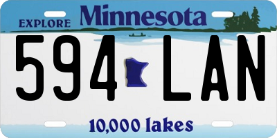 MN license plate 594LAN