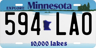 MN license plate 594LAO