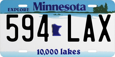 MN license plate 594LAX