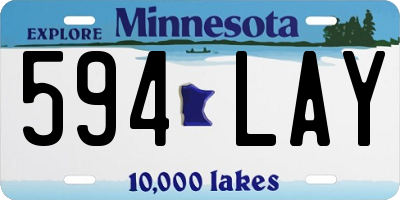 MN license plate 594LAY