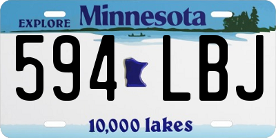 MN license plate 594LBJ