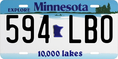 MN license plate 594LBO