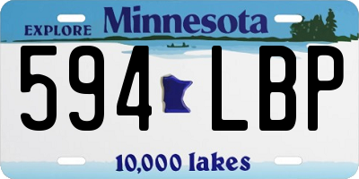 MN license plate 594LBP